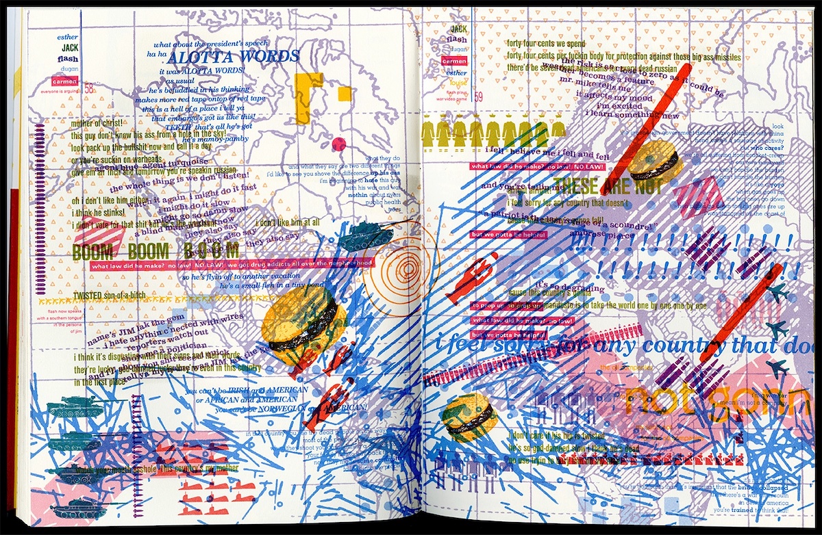 Pages from French Fries, designed by Warren Lehrer