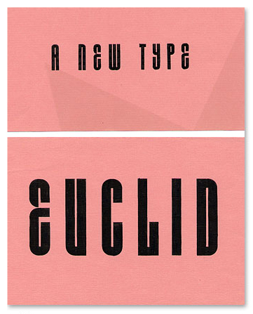 Euclid typeface designed by Alvin Lustig, 1939