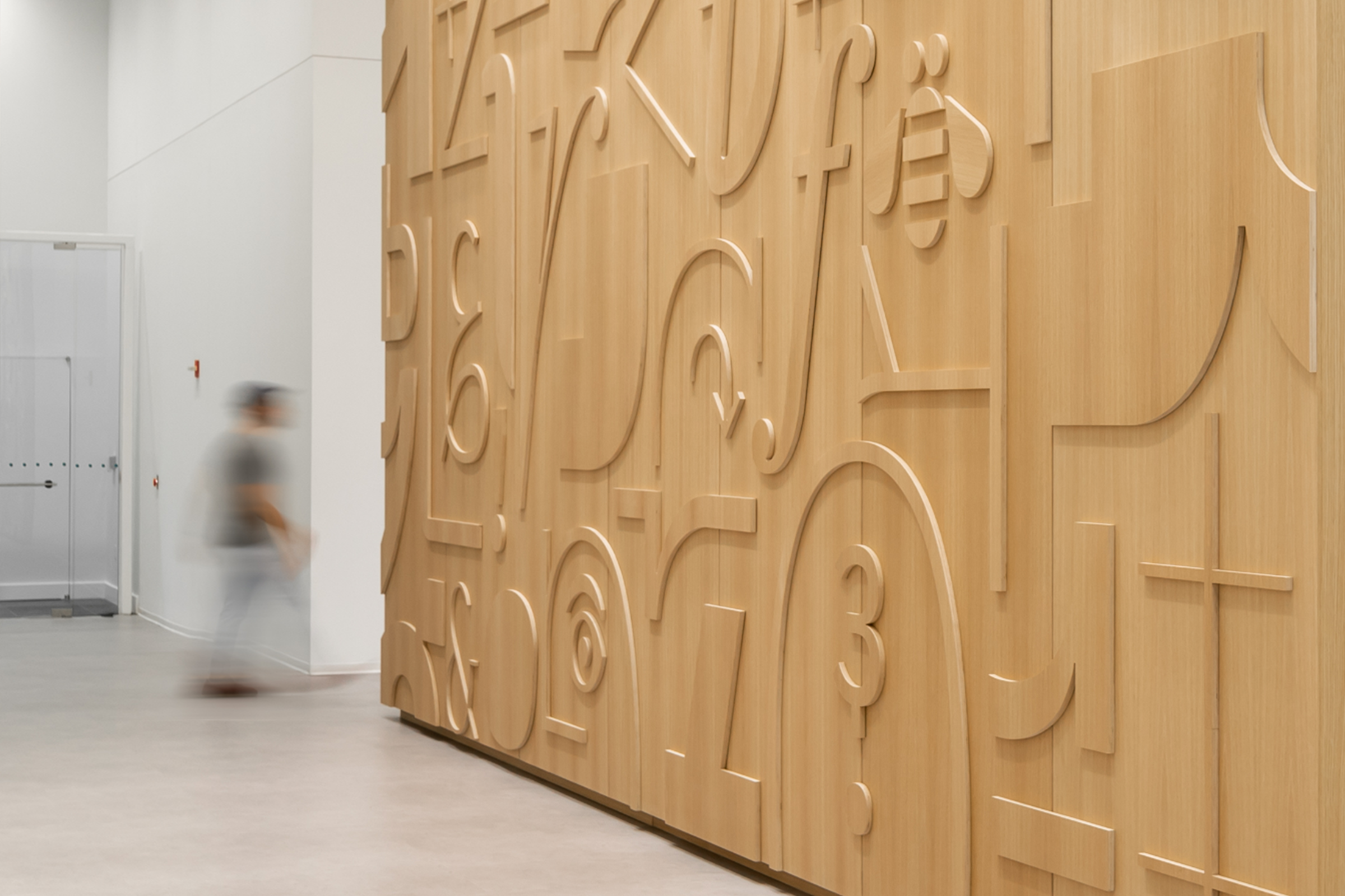 Office wall featuring the IBM Plex® typeface