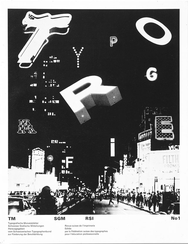 Cover for Swiss typographic magazine “TM,” 1971