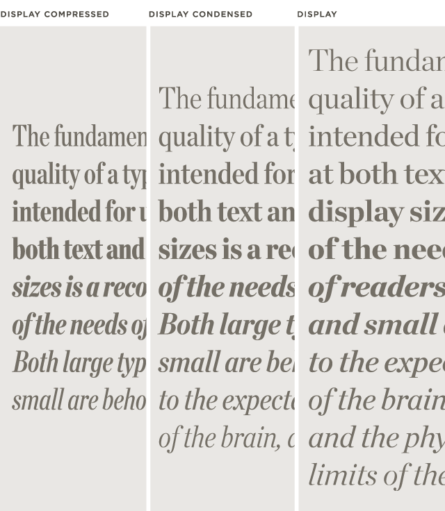 Chronicle Display digital typeface, 2002 Design firm: Hoefler & Frere-Jones