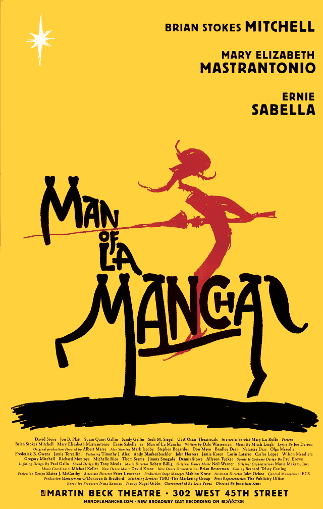 SpotCo Broadway theater poster for Man of La Mancha