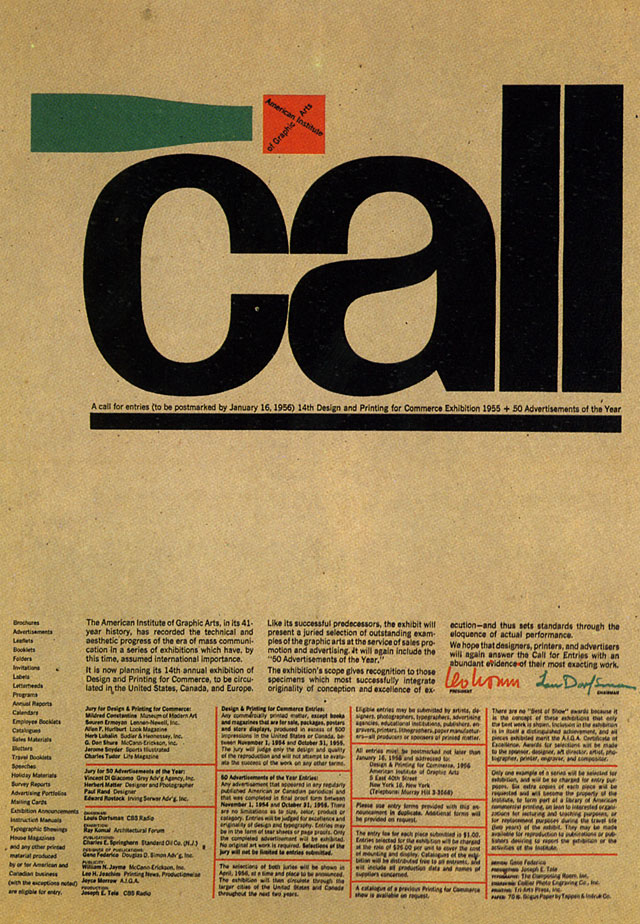AIGA Call for Entries, 1959