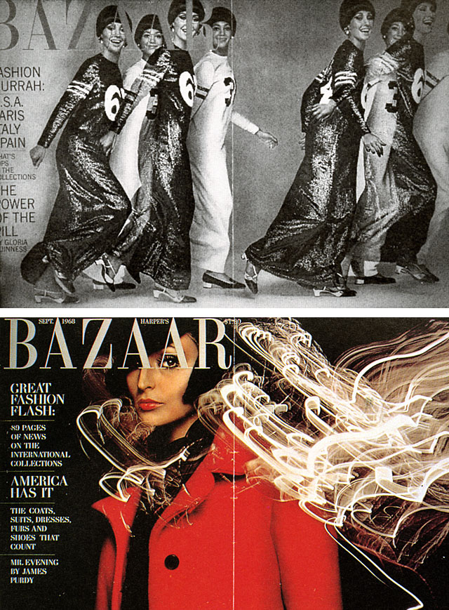 (top) Cover of Bazaar, September 1967.