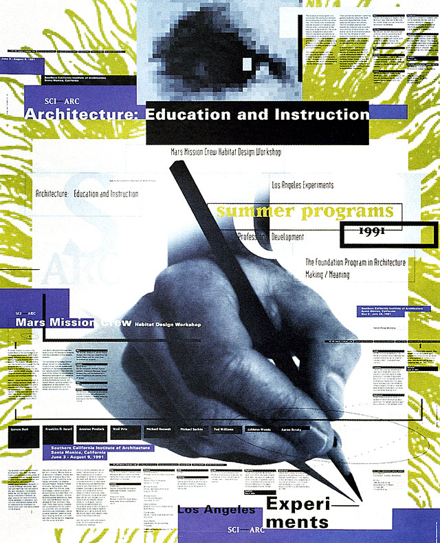 Summer programs poster for Southern California Institute of Architecture, 1991