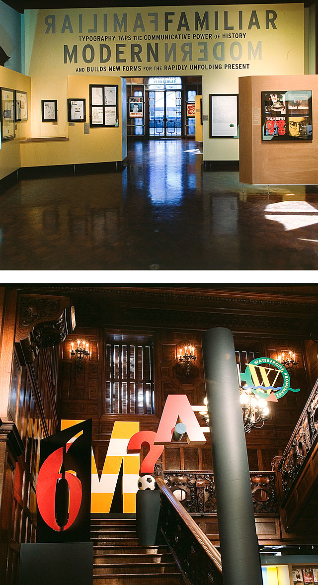 Mixing Messages: Graphic Design and Contemporary Culture exhibition, Cooper-Hewitt National Design Museum, 1996 (Curation: Ellen Lupton; Design: Ellen Lupton, Jen Roos and Fred Gates; Exhibition architecture: Kennedy and Violich Architects)