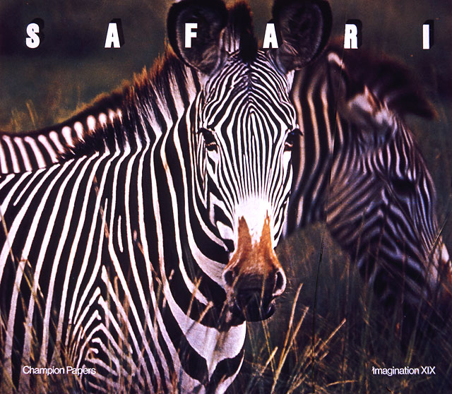 Safari brochure in Imagination series for Champion Papers. Art directed and designed by James Miho, 1973.