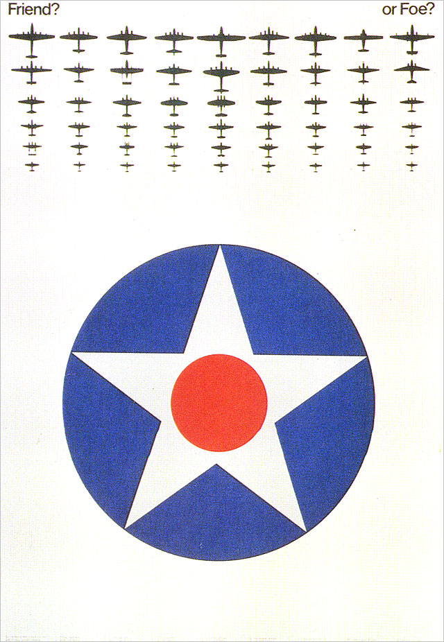 Friend or Foe poster for the National Air and Space Museum, 1976