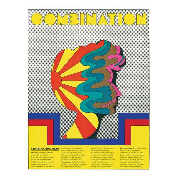 Skin Types - Combination. Magazine illustration. Seventeen, September 1967.