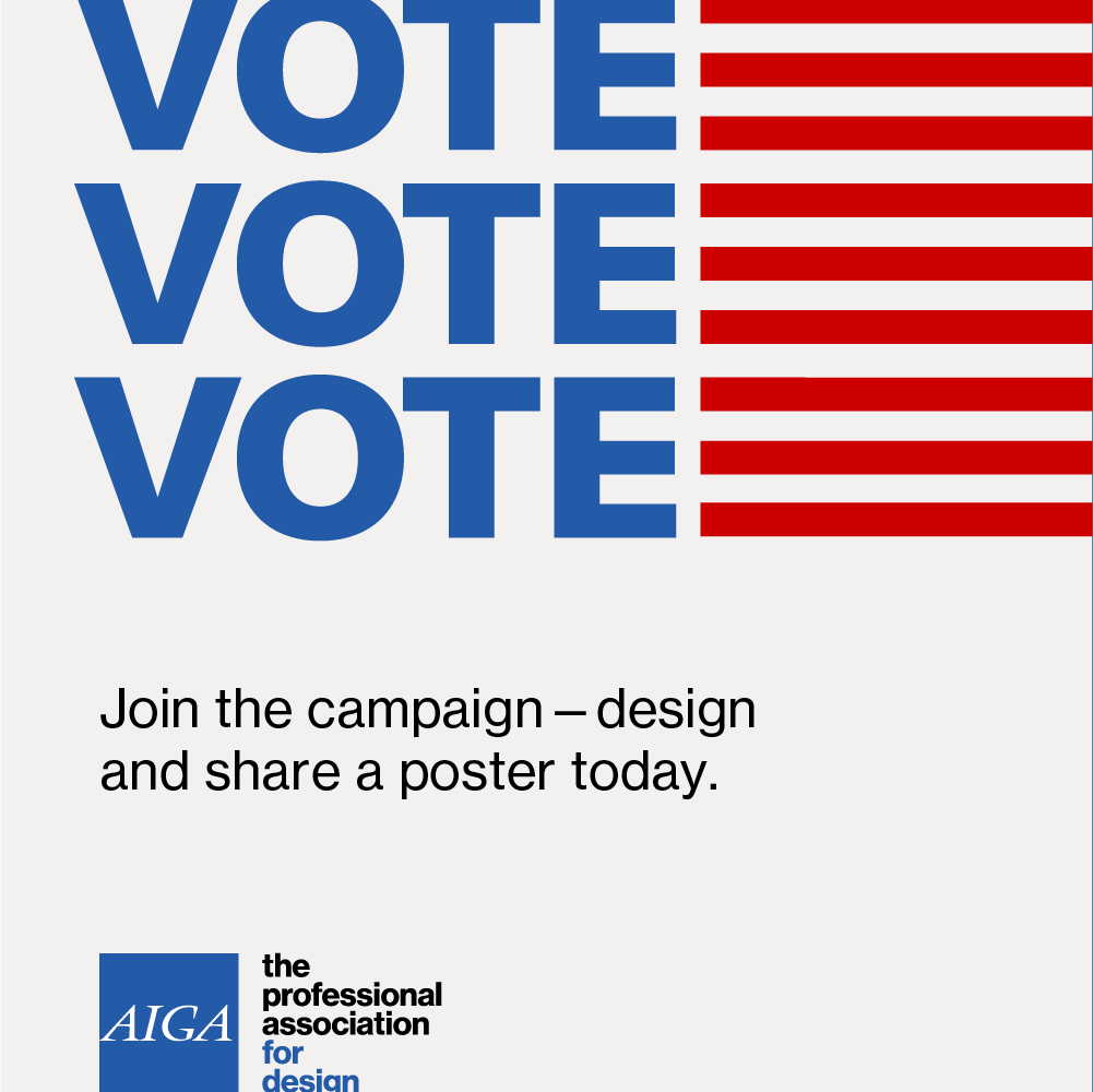 AIGA Get Out the Vote 2020 identity