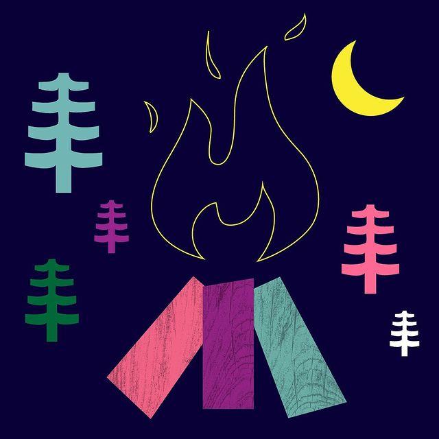 Illustration-of-Campfire-from-AIGA-MN