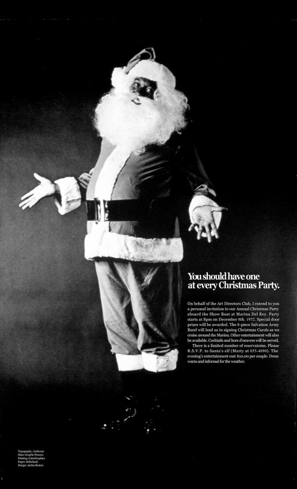 You should have one at every Christmas Party,” Art Directors Club poster, 1972.