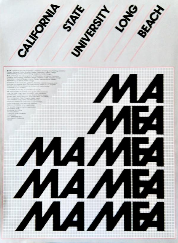 California State University, Long Beach MFA Poster, 1978