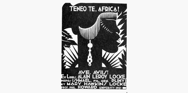 Bookplate for Alain Locke's The New Negro: An Interpretation, courtesy of the Moorland-Spingarn Research Center, Howard University Archives