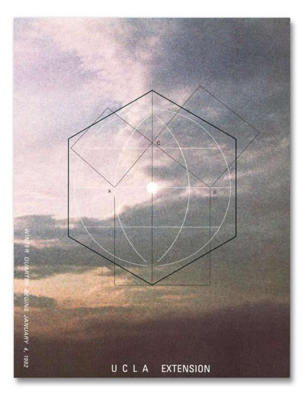 "UCLA Extension Winter Quarter" poster, 1991. Designer: Armin Hofmann; Art director: Inju Sturgeon