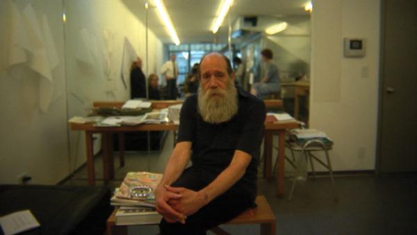 Still from "Design Matters: Lawrence Weiner," from the Artist Series (2005-2011)