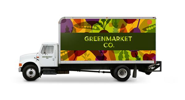 Greenmarket Co. brand identity truck