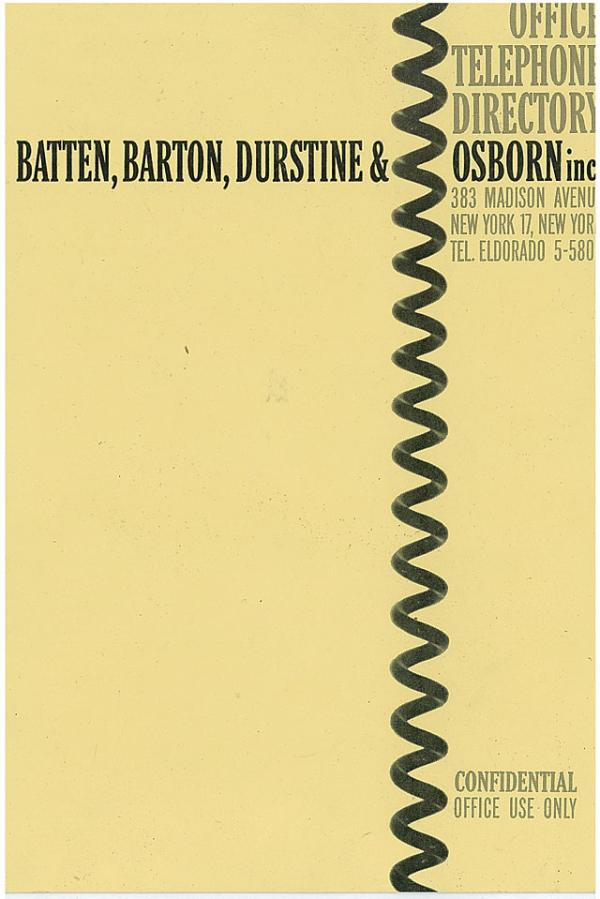 Batten, Barton, Dustine & Osborn, Inc. Office Telephone Directory