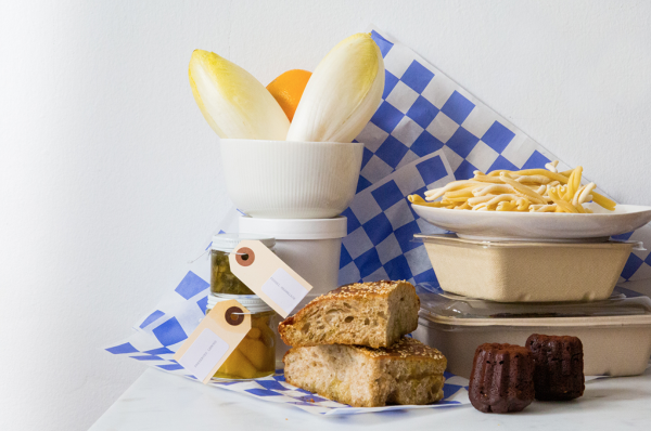food in takeout boxes