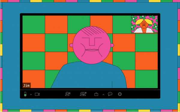 illustrated video conference platform