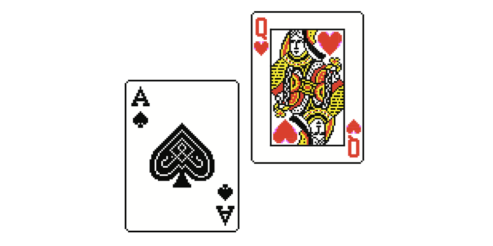Solitaire cards designed for Microsoft, courtesy of Susan Kare